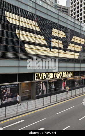 Emporio Armani Store in Central auf Hongkong Island Stockfoto