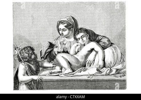 Natives Kind und Heiligen St. Johannes der Täufer Amor Engel Säugling baby Stockfoto