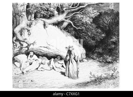in dem Wunsch, Hoffnung göttliche die Vision der Hölle Dante Alighieri Gustave Doré Komödie leiden Strafe jenseits Religion Inkarnation Stockfoto