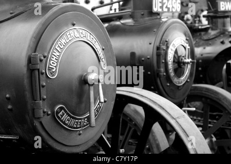 Dampf-Traktion Maschine Detail an Land Fair, England, UK Stockfoto