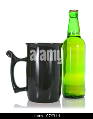 Bierkrug isoliert auf weißem Hintergrund Stockfoto