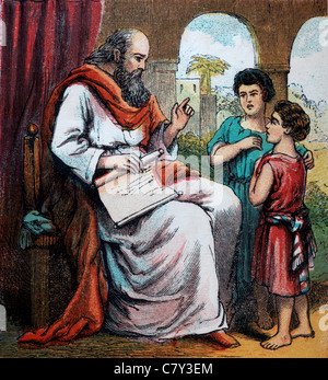 Bibel Geschichten-Illustration aus den Sprüchen von Solomon III Stockfoto