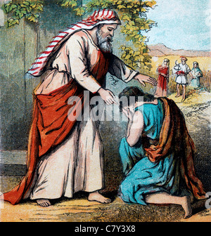 Bibel Geschichten - Illustration aus dem Sprüche von Solomon IV "Er, die eine Übertretung coveth sucht Liebe" Sprichwort Xvii 9 Stockfoto