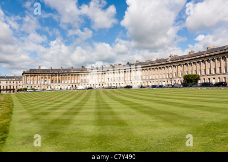 Das berühmte Royal Crescent bei Bad Somerset England UK Stockfoto