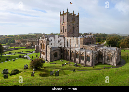 St. Davids Kathedrale, Pembrokeshire, Wales Stockfoto