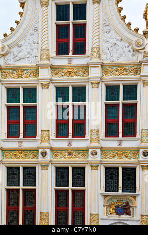 Das 16. Jahrhundert-Renaissance-Fassade des alten Gerichtskanzlei in die alte Burg in Brügge, Brügge, Flandern, Belgien Stockfoto