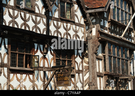 The Garrick Inn and Harvard House, High Street, Historic Stratford-upon-avon, Warwickshire, England, Vereinigtes Königreich Stockfoto