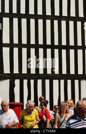 Tudor Architektur Sheep Street & High Street, Stratford Warwickshire, England, Vereinigtes Königreich Stockfoto