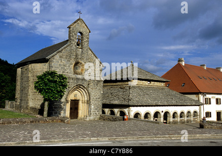 Spanien, Galicien, Jakobsweg, Roncesvalles, Stockfoto