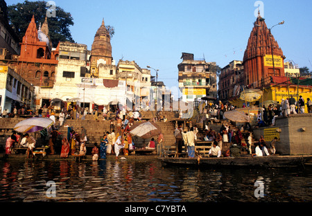 Dasaswamededh Gat, Benares, Indien Stockfoto