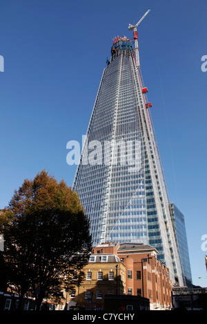 Der Shard Wolkenkratzer, Gebäude im Bau an der London Bridge, London, England Stockfoto