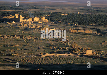 Syrien, Ruinen von Palmyra, Luftbild Stockfoto