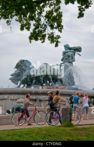 Gefion Fountain in Kopenhagens Churchill Park Stockfoto