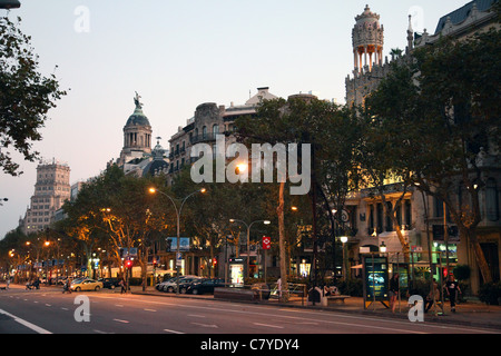 Barcelona, Passeig de Gracia, Spanien Stockfoto