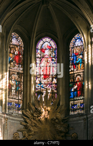 Saint-Merri Kirchenraum - Paris, Frankreich Stockfoto