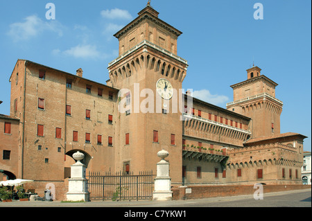 Castello Estense Estense Schloss Ferrara Italien Stockfoto