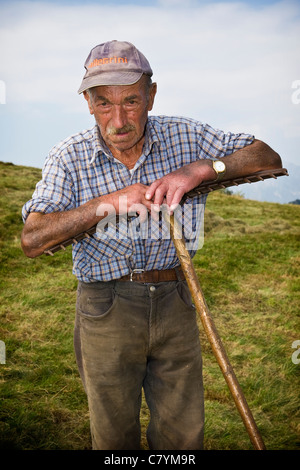 Bauern und Viehzüchter, Taleggio-Tal, Lombardei, Italien Stockfoto