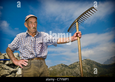 Bauern und Viehzüchter, Taleggio-Tal, Lombardei, Italien Stockfoto