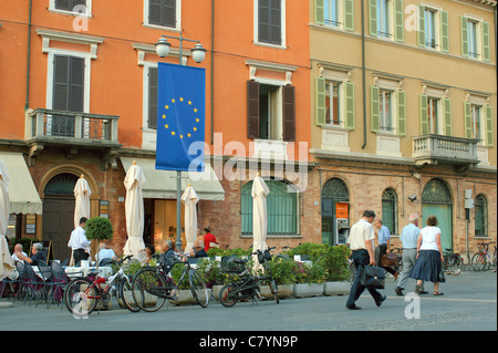 Piazza del Popolo Ravenna Italien Stockfoto