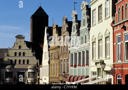 Deutschland, Mecklenburg-Vorpommern, Wismar, Kramerstrasse Stockfoto