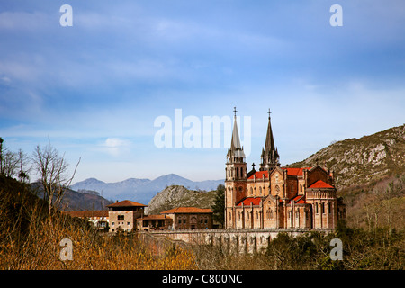 Heilige Kathedrale von San Salvador Santuario de Covadonga-Asturien-Spanien Stockfoto