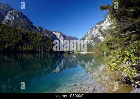 Gletschersee, Leopoldsteiner See, Österreich Stockfoto