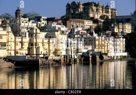 Indien, Rajasthan, Udaipur, Pichola-See Stockfoto