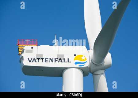 Der Offshore-Windpark Ormonde entsteht derzeit in der irischen See, 10 km von Barrow-In-Furness. Stockfoto