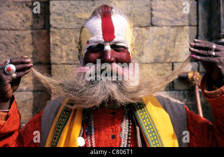 Nepal, Kathmandu, Sadhu heiliger Mann Stockfoto