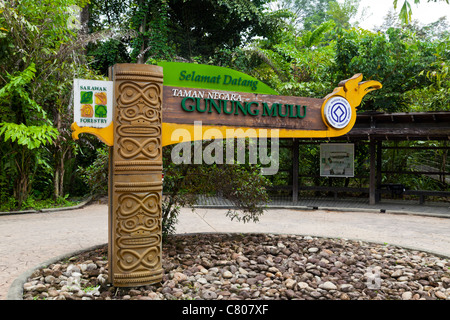 Eingang, Mulu Nationalpark, Sarawak, Malaysia Borneo Stockfoto