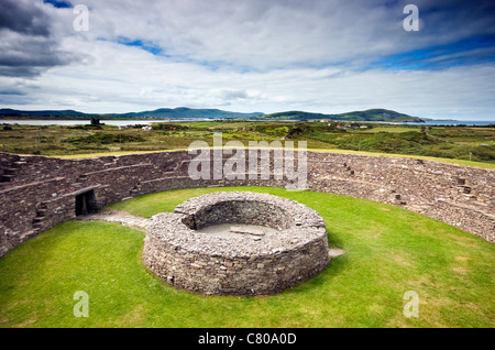 Cahergall Stone Fort in der Nähe von Cahirciveen in County Kerry, Irland Stockfoto