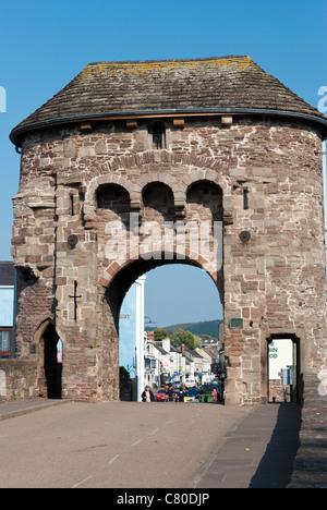 Das Torhaus auf Monnow Brücke in Monmouth ist der einzige Sport mittelalterliche Brücke mit dem Torturm auf der Brücke Stockfoto