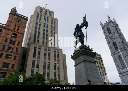 Place d'Armes in Montreal Stockfoto