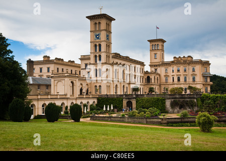 Blick auf die Rückseite des Osborne House auf der Isle Of Wight in England Stockfoto