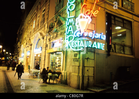 Portugal, Lissabon, Baixa Viertel, Restaurant. Stockfoto