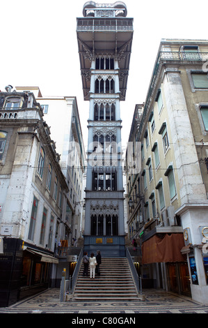 Portugal, Lissabon, Santa Justa Aufzug. Stockfoto