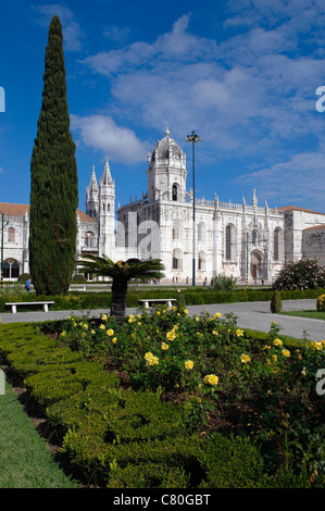 Portugal, Lissabon, Fassade des Hieronymus-Kloster Stockfoto