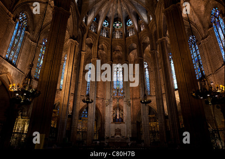 Kathedrale von Santa Eulalia in Barcelona, Spanien Stockfoto