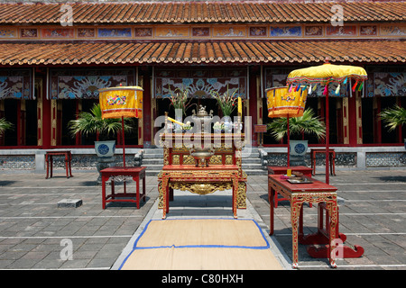 Vietnam, Hue, Verbotene Stadt lila, Mieu Tempel Stockfoto