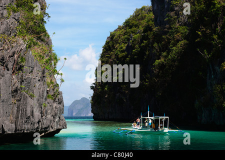 Philippinen, Palawan, El Nido Bucht, Miniloc Lagune Stockfoto