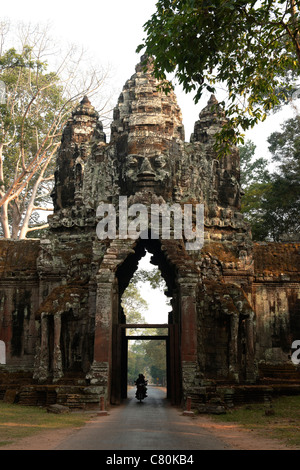 Kambodscha, Siem Reap, Angkor Thom, Nordtor Stockfoto