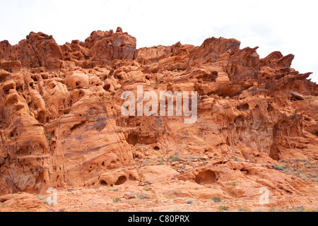 Tal des Feuers zeigt Sandstein erosion Stockfoto