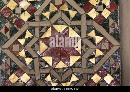 Intarsien Mosaik in Monreale Kathedrale, Monreale, in der Nähe von Palermo, Sizilien, Italien Stockfoto