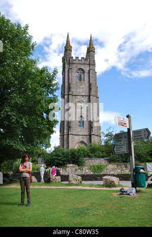 Pfarrei Kirche von St Pancras in Widecombe in das Moor, Dartmoor Devon UK Stockfoto