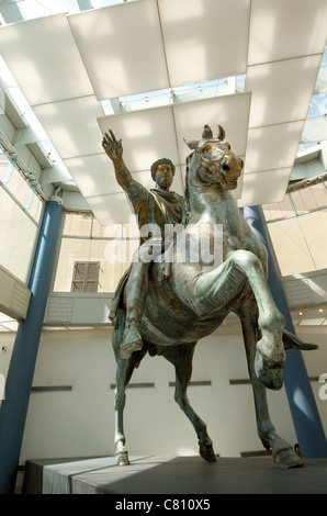 Reiterstatue des Marcus Aurelius in den Kapitolinischen Museen, Rom, Italien, Europa Stockfoto