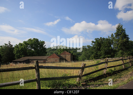 Alte Scheune bei Thomas Neely Farm in Bucks County, Pennsylvania Stockfoto