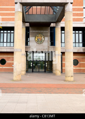 Eingang zum Teesside kombiniert Law Courts einschließlich Crown Court in Middlesbrough Stockfoto