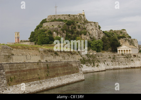 Griechenland. Korfu (Kerkyra). Alte Festung im XVI. Jahrhundert von den Venezianern errichtet. Stockfoto