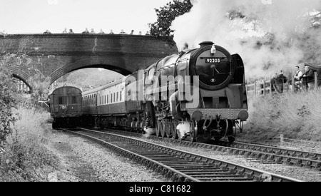 British Rail 9F Lok bekannt als Black Prince und ausgeliehen, die North Norfolk Railway von seinem Besitzer David Shepherd Stockfoto