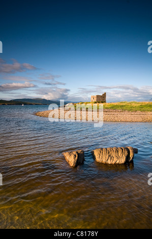 Ballinskelligs Schloss in der Nähe des Ring of Kerry in County Kerry, Irland Stockfoto